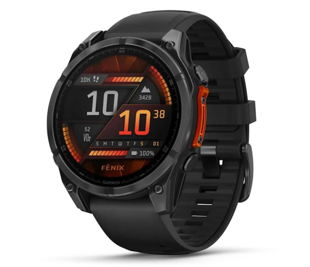 Garmin fenix 8 AMOLED 47mm szary z czarnym paskiem - 1277067 - zdjęcie